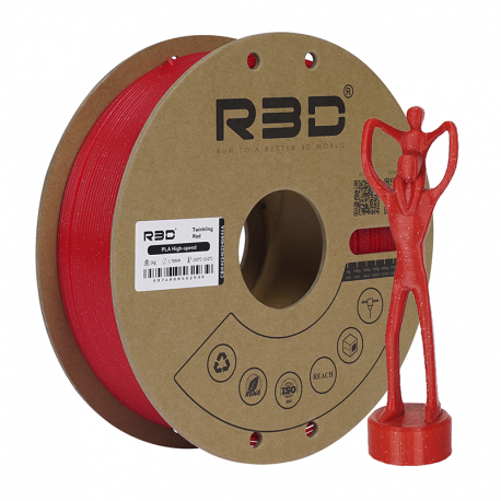 PLA High Speed R3D - rouge scintillant