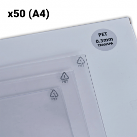 Replacement sheets - PET A4 0.3 mm