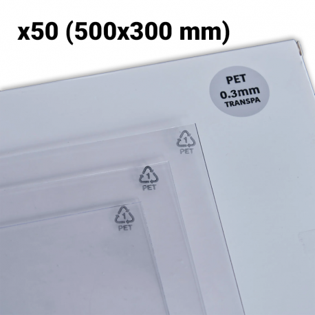 Láminas de recambio - PET 500x300 mm 0.3 mm