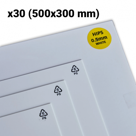 Láminas de recambio - HIPS 500x300 mm 0.5 mm