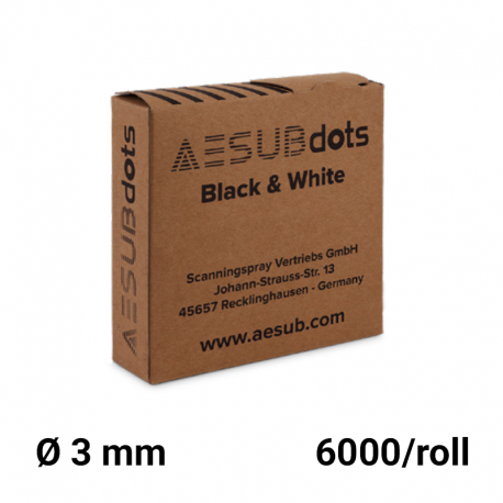 Marker AESUBdots Retro Black & White 3 mm