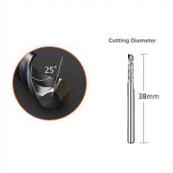 Makera - Fresa a Spirale a Elica Singola Tipo "O" per Metallo - Gambo da 1/8"