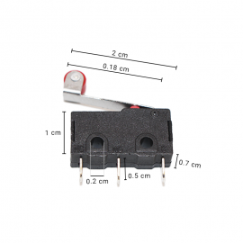 Mikro-Tastendschalter Winfred, 125 V–250 V 5A PCB