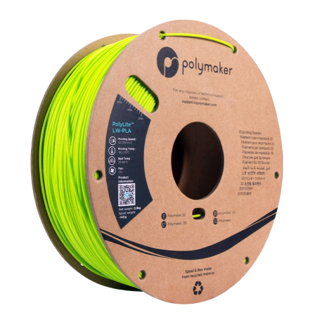 PolyLite Light Weight PLA (LW-PLA) Bright green