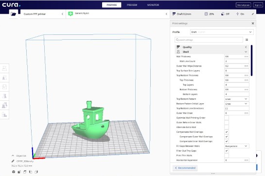 Come creare un profilo di stampa 3D