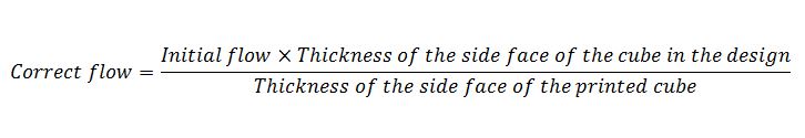 Formula to calculate the necessary flow for any material