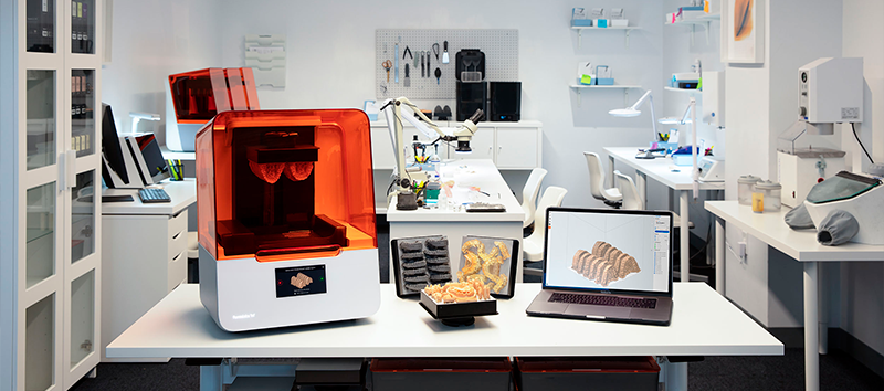 Manufacturing of final parts with Formlabs.