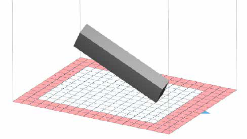 Example of correct positioning of a prism