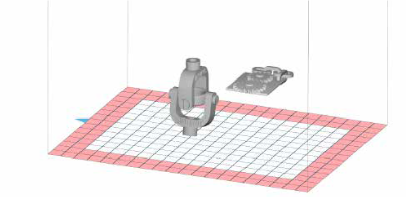 Example of correct positioning of moving parts