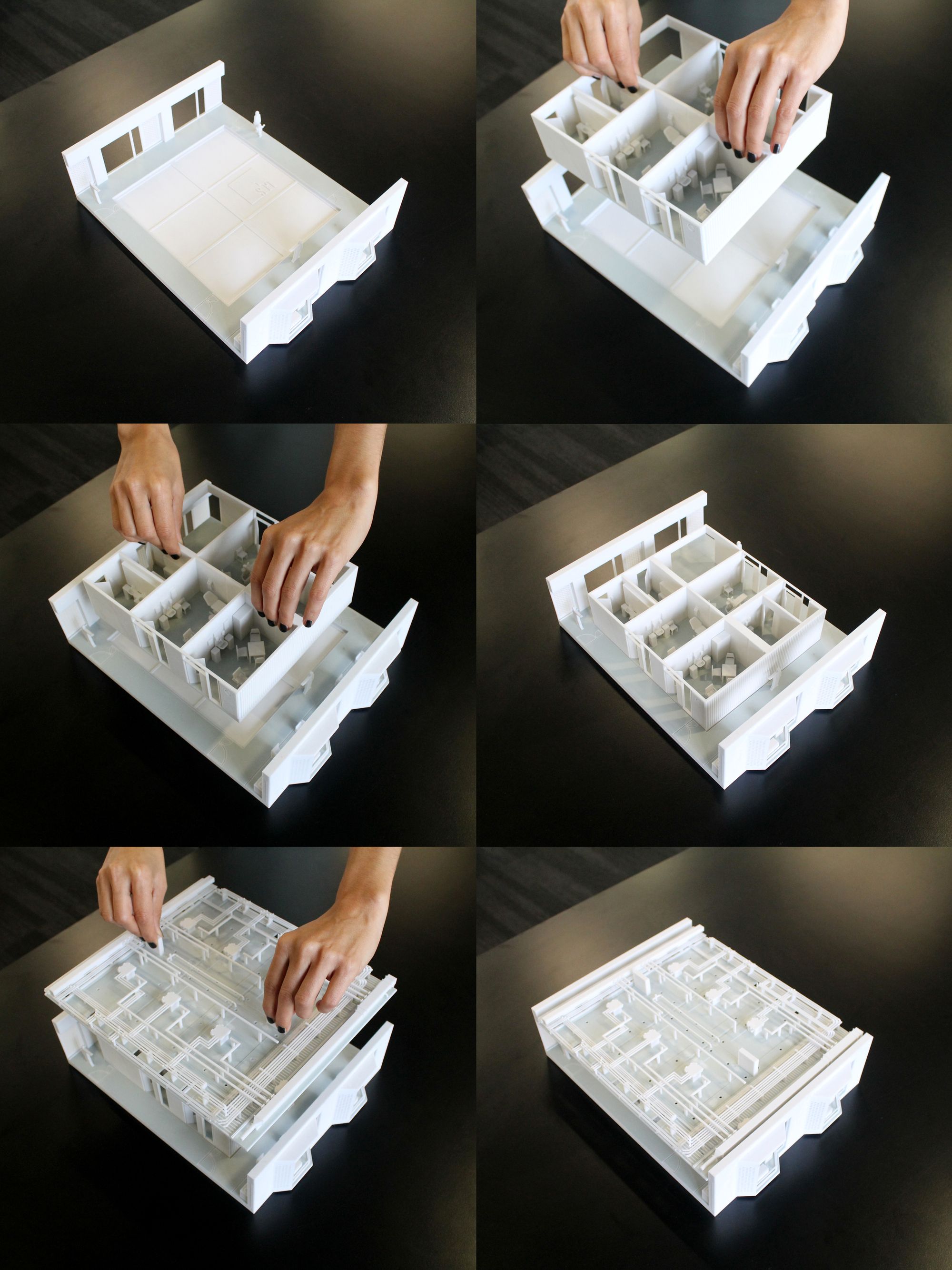 Montando un modelo arquitectónico impreso en 3D