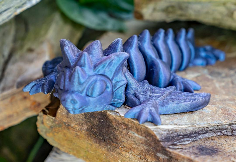 Parts printed with glossy finish filament