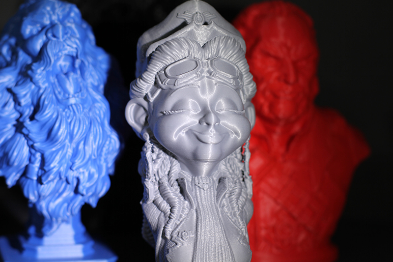 Parts printed with satin finish filament