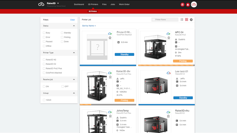 Gestión de múltiples impresoras con RaiseCloud