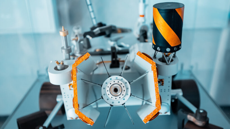 Detail eines Erkundungsrovers