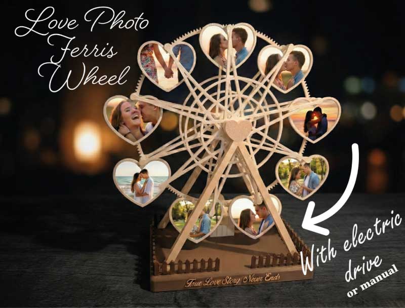 Noria giratoria con fotos