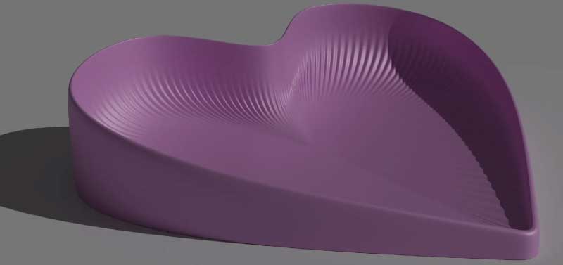 Bandeja en forma de corazón