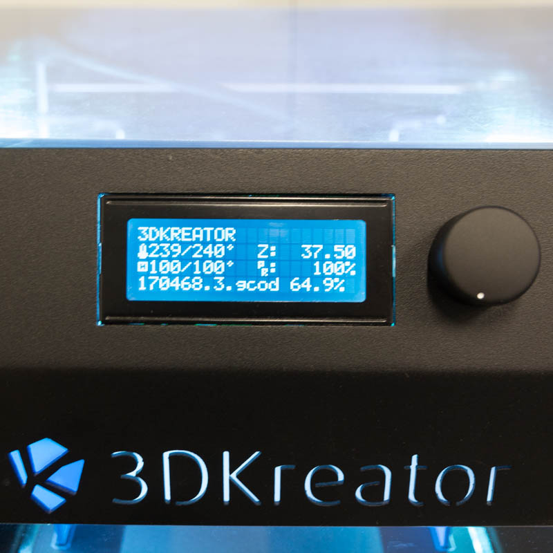 Screen of 3D printer 3D Kreator