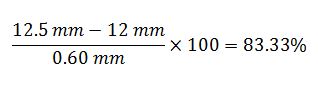 Formula with nozzle wear values