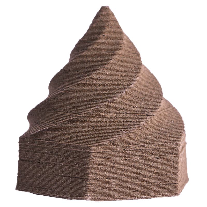 Cone fabricado com Filamet™ de bronze sem sinterizar