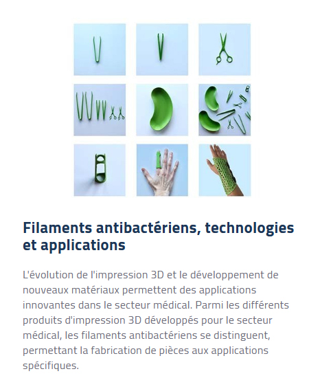 filaments antibactériens