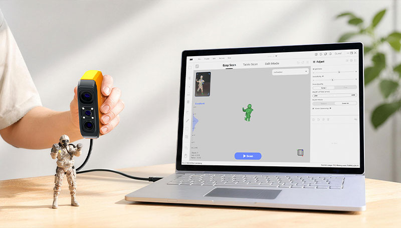 El escáner 3D Fox permite comenzar a escanear en menos de 10 minutos gracias a su calibración automática y configuración simplificada con JMStudio. Fuente: 3DMakerpro.