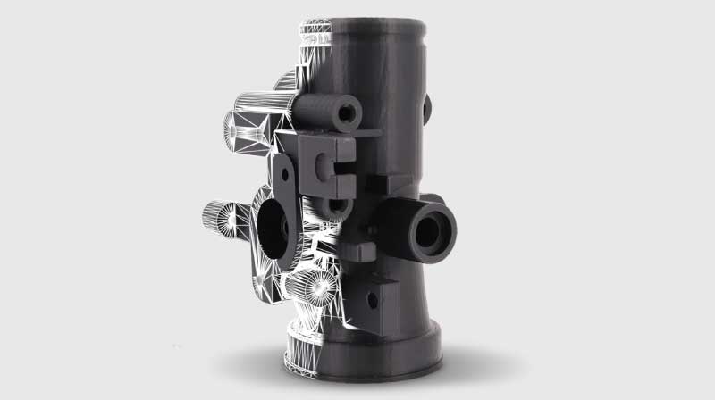 Parte stampata con il filamento CARBONX PEI 9085+CF