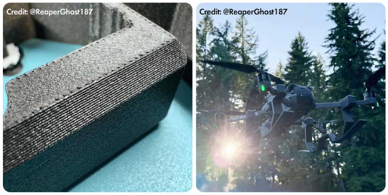 Pièces imprimées avec le filament CarbonX PETG+CF