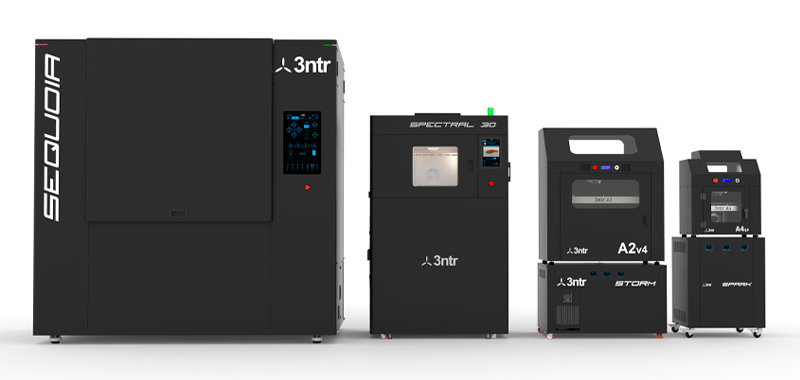 The Sequoia industrial 3D printer compared with the 3NTR Spectral 30, A2v4 and A4v4 3D printers