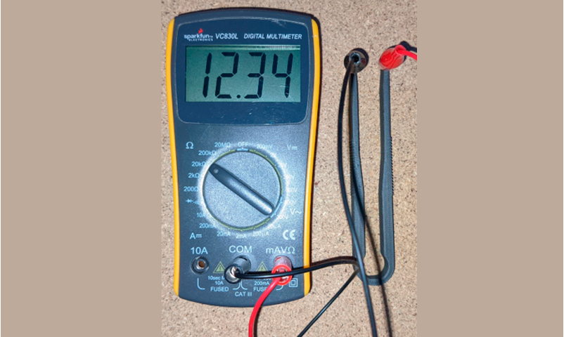 A test of electrical resistivity on a part 3D printed with the Fili filament