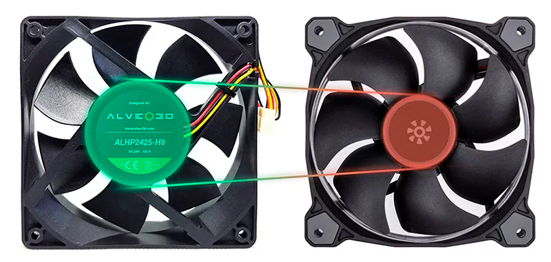 Ventilateur haute pression ALVEO3D H8, conçu pour filtres HEPA H13 à forte résistance, capable de générer la pression nécessaire avec un fonctionnement efficace et silencieux.
