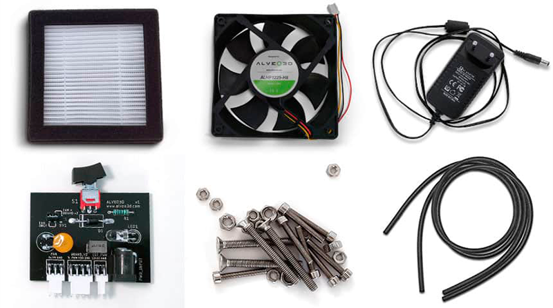Peças não imprimíveis do kit AlveoONE