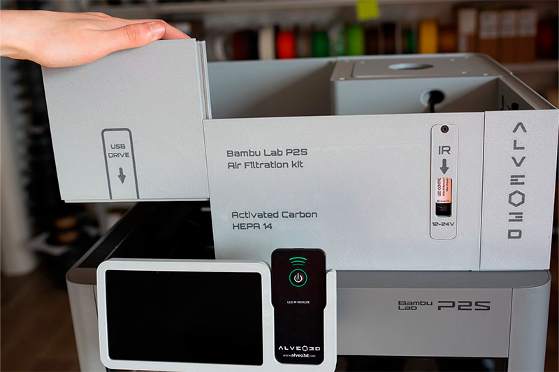 Fernbedienung des Filterkits für Bambu Lab P2S und X2D