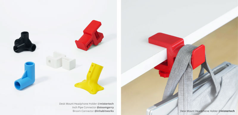 Utility parts printed with ABS filament