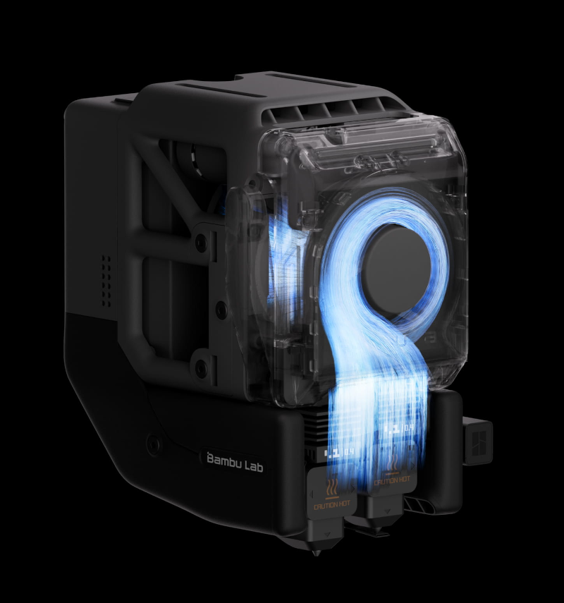 The dual head with its cooling system