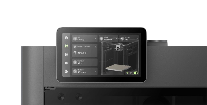 The new touchscreen of the P2S