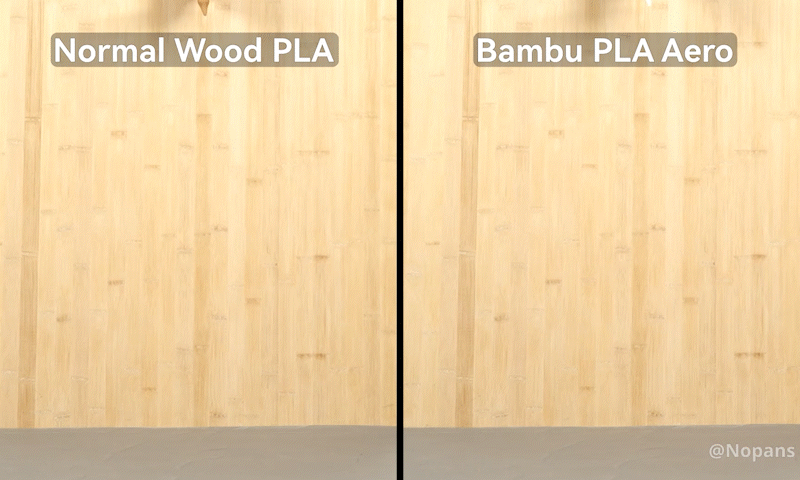 Rispetto al Wood PLA espanso, Bambu PLA Aero offre una maggiore resistenza agli urti, alle collisioni e alle cadute.