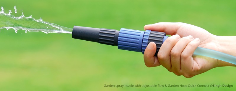 Hose nozzle printed with PLA CF filament