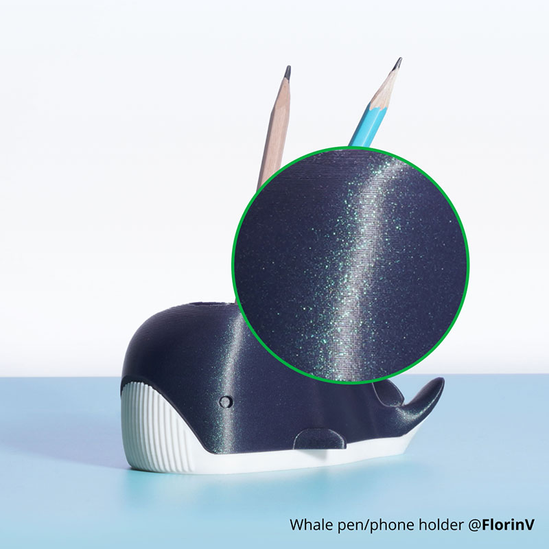 Peças impressas com o PLA Galaxy
