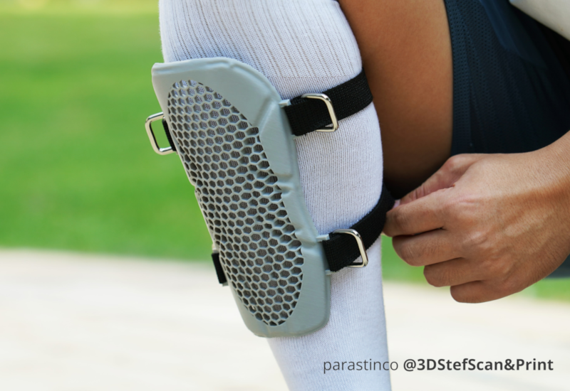 Protector deportivo impreso en PLA Tough+