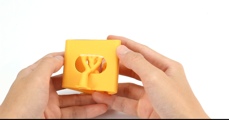 ABS support material is easily removed from 3D prints.