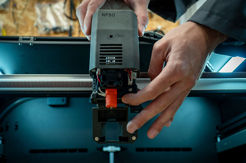 The RF50 achieves a printing speed of 600 mm/s.