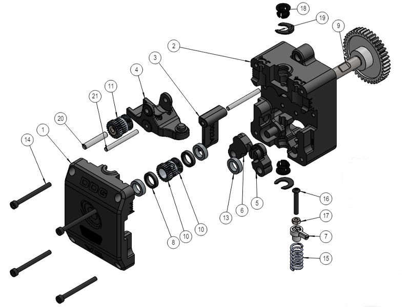 L'extrudeur miroir Bondtech DDG V2