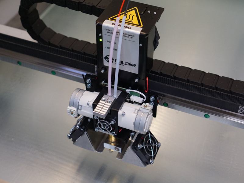 The print head of the Builder Extreme 1500 PRO printer