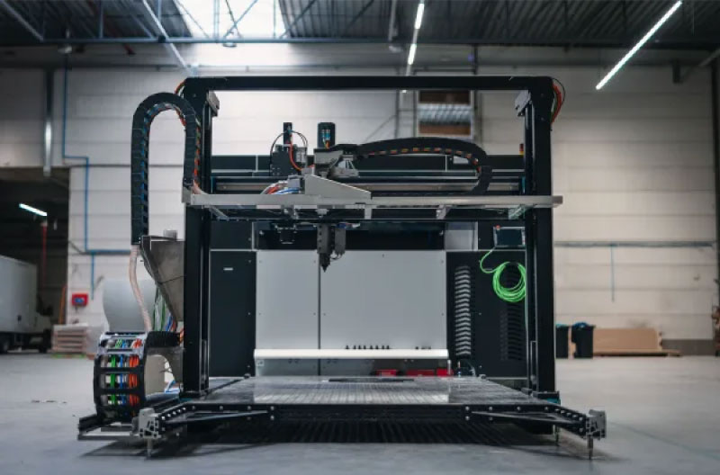 Die kartesische und modulare Architektur des Flexcube ermöglicht die progressive Erweiterung des Druckbereichs auf bis zu 12 Meter Länge