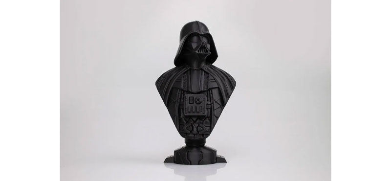 colorFabb's high-speed PLA filament offers great strength and allows for highly detailed prints, such as this 3D print of Darth Vader.