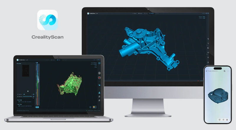 CrealityScan 4.0 software offers tutorials, guided calibration, and learning modes.