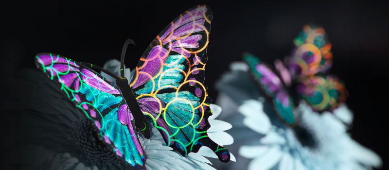 Details of a multicolor 3D print made with the Creality K2 Combo multi-material printer