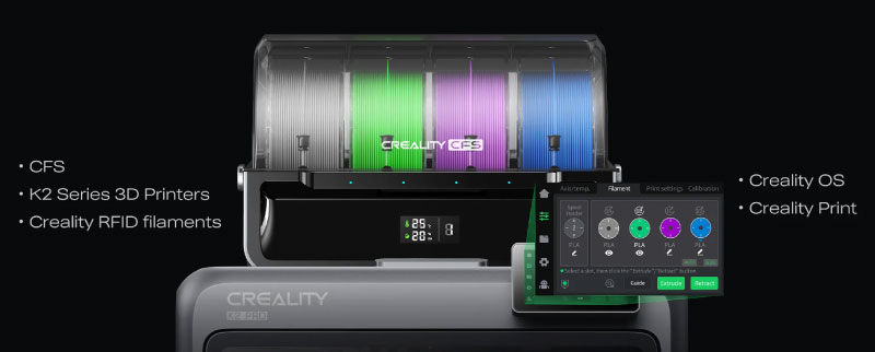 A série K2 oferece nova experiência em impressão multicolor, inclui reconhecimento automático de filamento e integração perfeita com software.