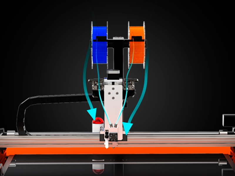 El cambio rápido de color automático en la impresora Creality K8