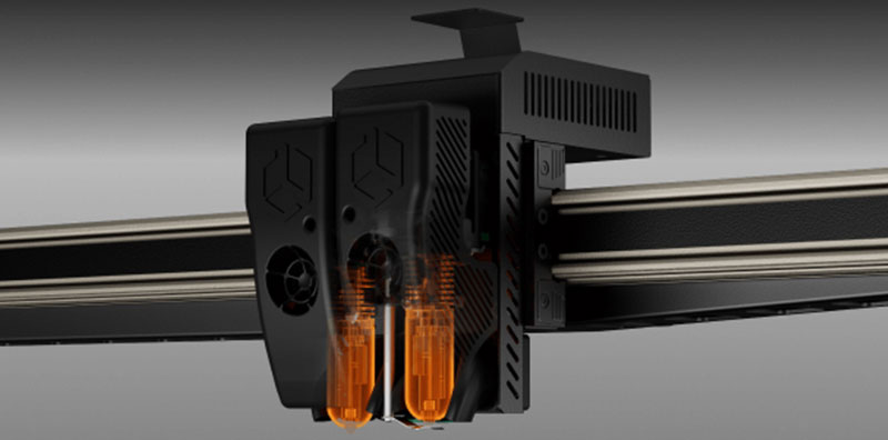 Das Hotend des D1000 Pro HS Druckers erreicht 400ºC